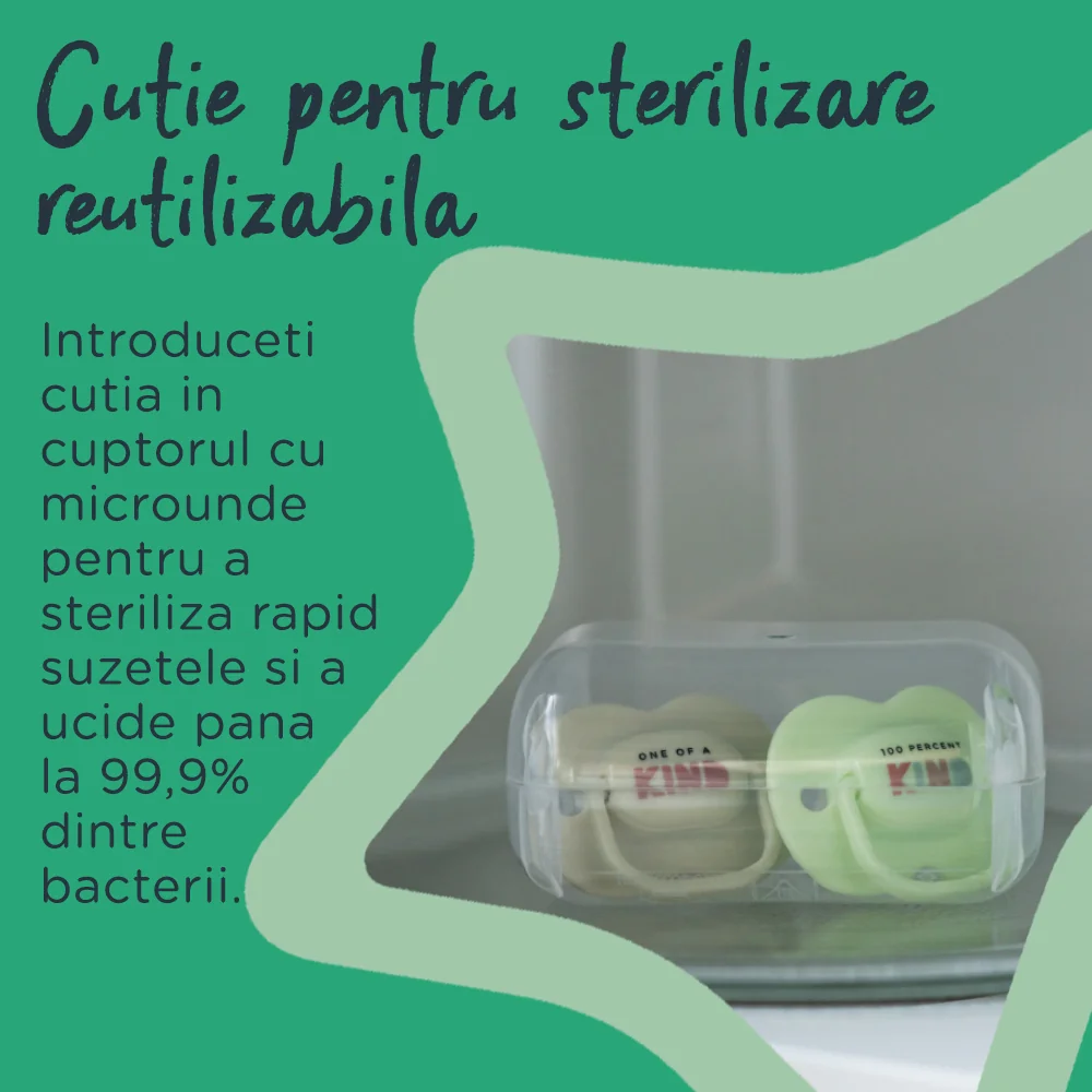 Suzeta ortodontica pentru 0-6 luni Anytime Alb/Verde, 2 bucati, Tommee Tippee