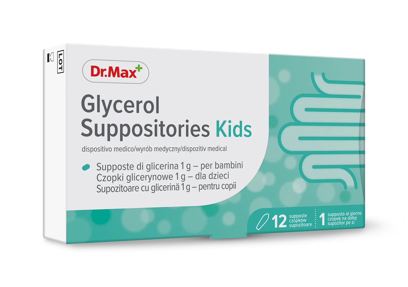 Dr. Max Supozitoare cu glicerina 1g pentru copii, 12 bucati