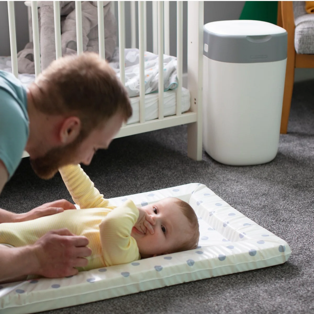 Cos pentru scutece Sangenic Twist&Click alb/gri, 1 bucata, Tommee Tippee