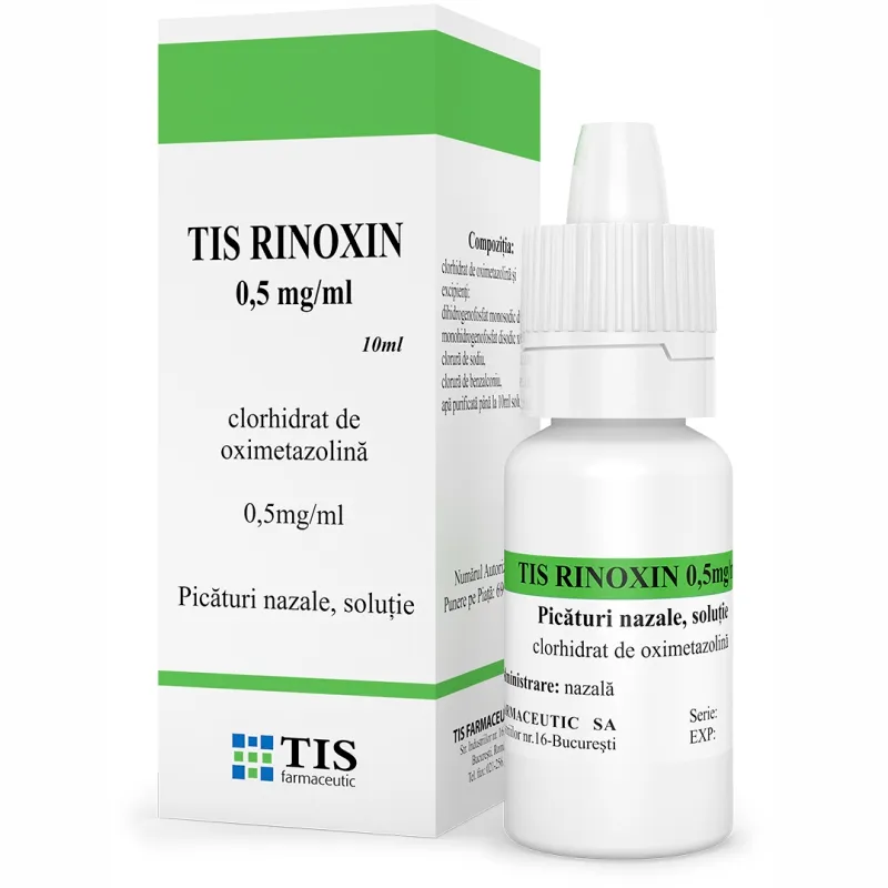 Picaturi nazale Rinoxin 0,5mg/ml, 10ml, Tis Farmaceutic