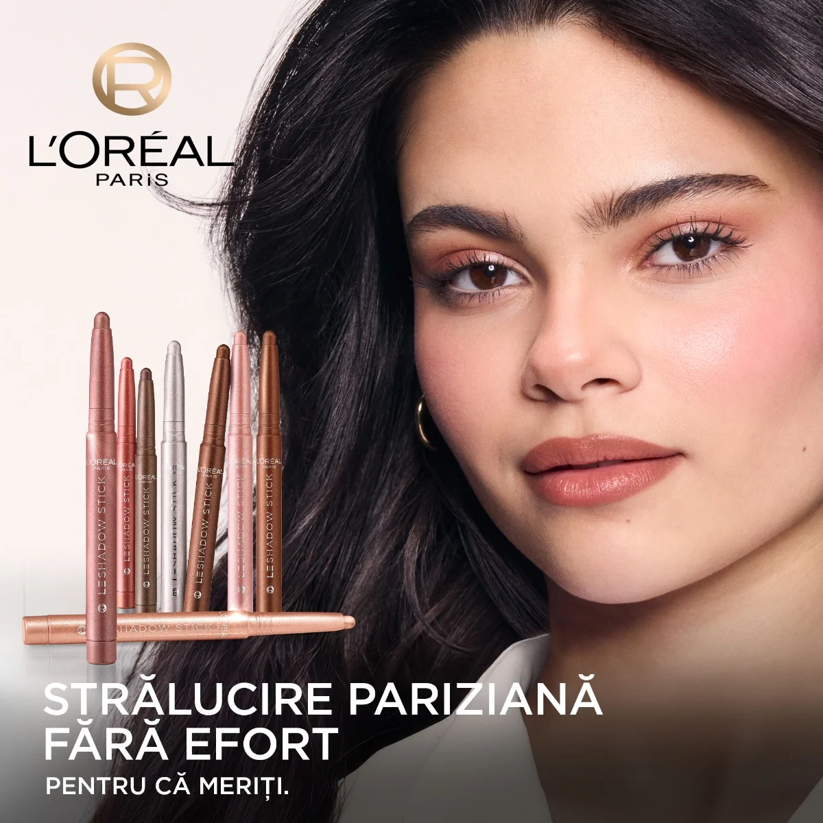 Fard de pleoape tip stick 105 Mesmerizing Gold Le Shadow, 1.4g, L'Oreal Paris