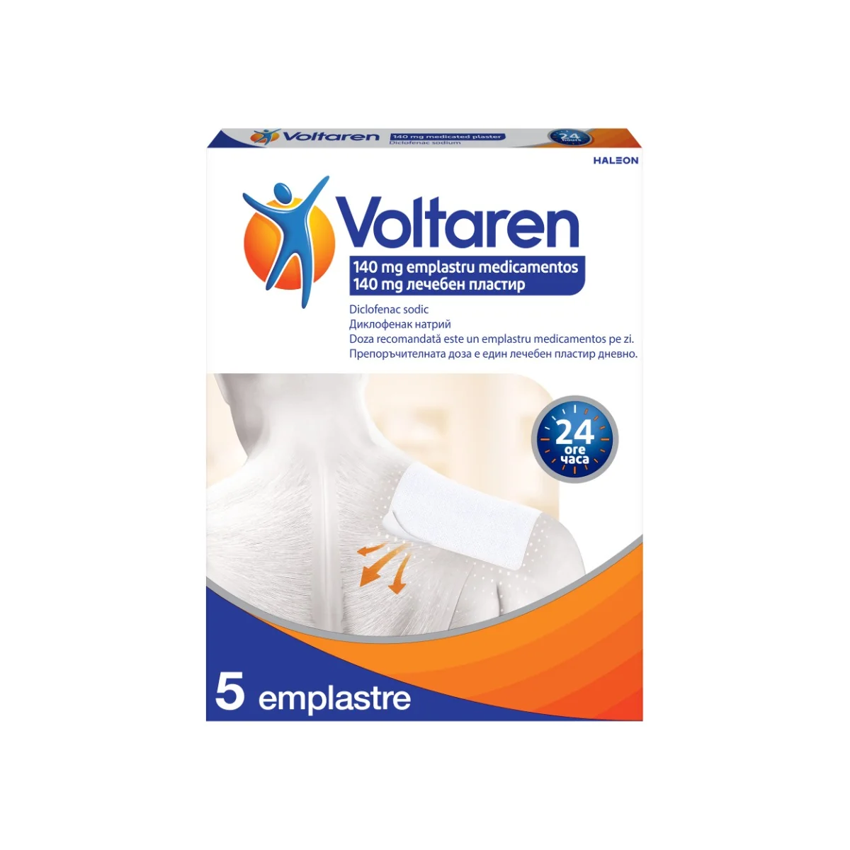 Voltaren 140mg emplastru medicamentos, 5 bucati, Haleon