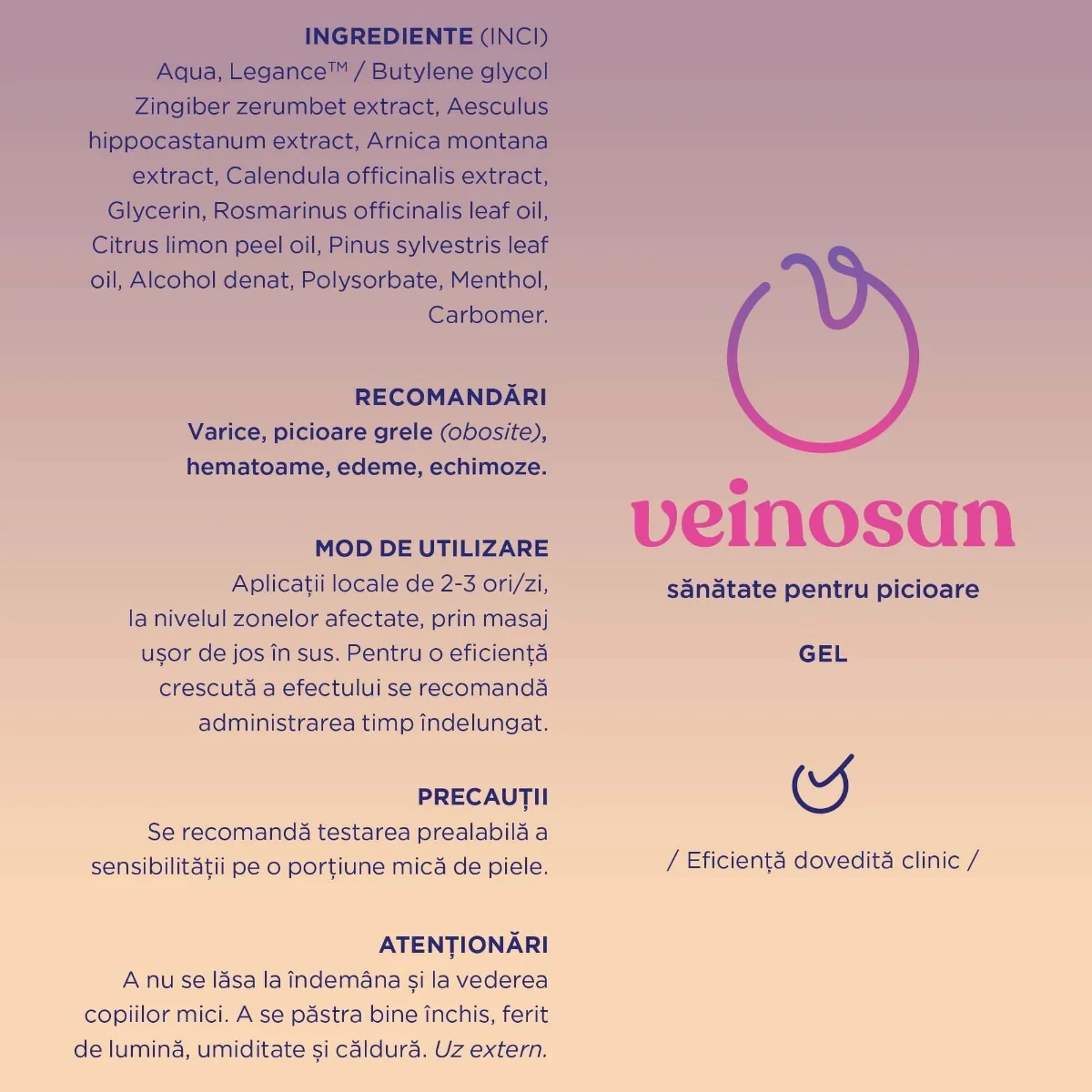 Gel pentru varice Veinosan, 150ml, Faunus Plant