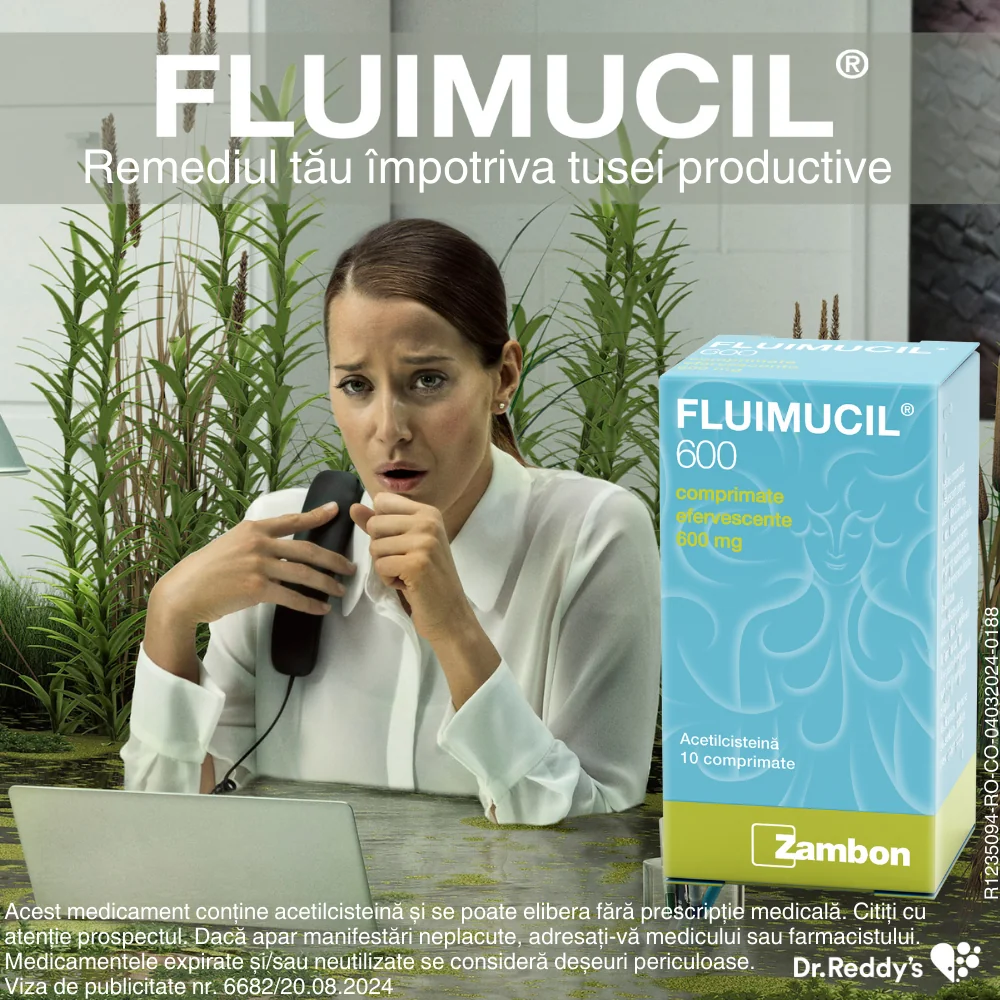 Fluimucil 600 mg, 10 comprimate efervescente, Dr. Reddys