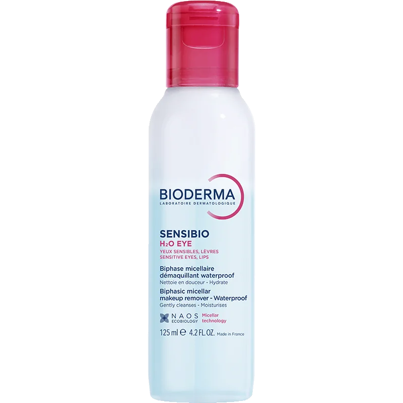 Apa micelara bifazica pentru ochi si buze Sensibio H2O, 125ml, Bioderma