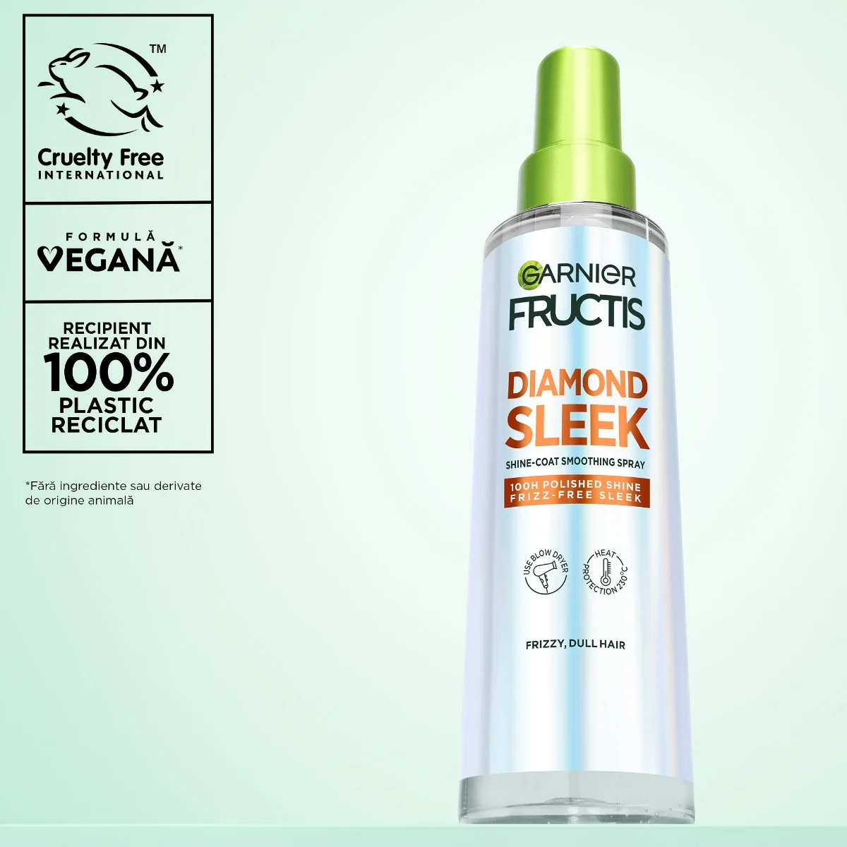 Spray cu protectie termica pentru stralucirea parului Diamond Sleek, 150ml, Garnier