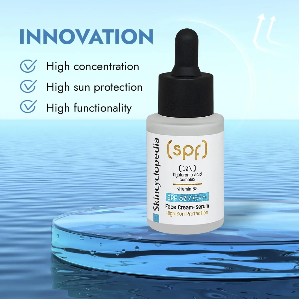 Crema-serum pentru imperfectiuni cu SPF50, 30ml, Skincyclopedia