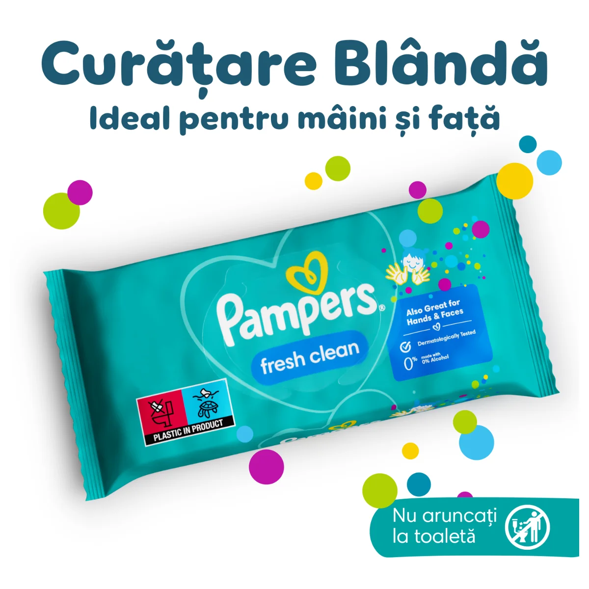 Pachet Servetele umede Fresh Clean, 208 bucati, Pampers