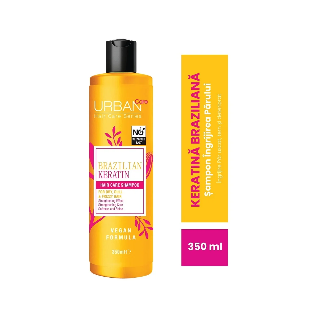 Sampon Brazilian Keratin, 350ml, Urban Care