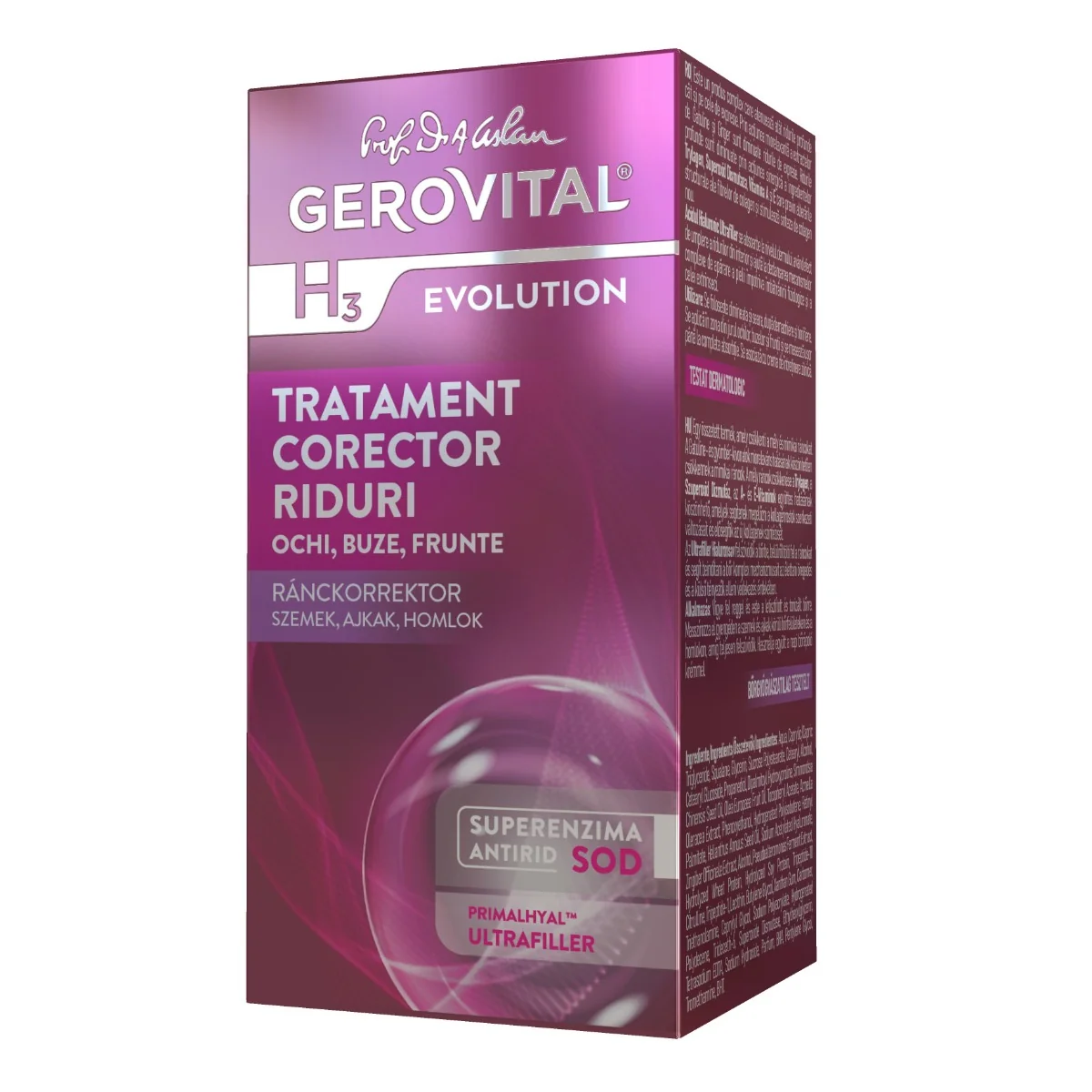 Tratament corector de riduri H3 Evolution, 15ml, Gerovital | Dr.Max ...