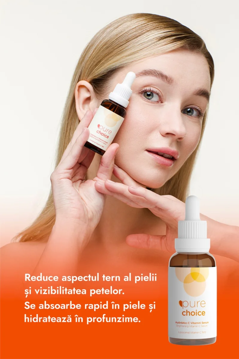 Ser ingrijire faciala cu Vitamina C 10% si Niacinamida 10%, 30ml, Pure Choice