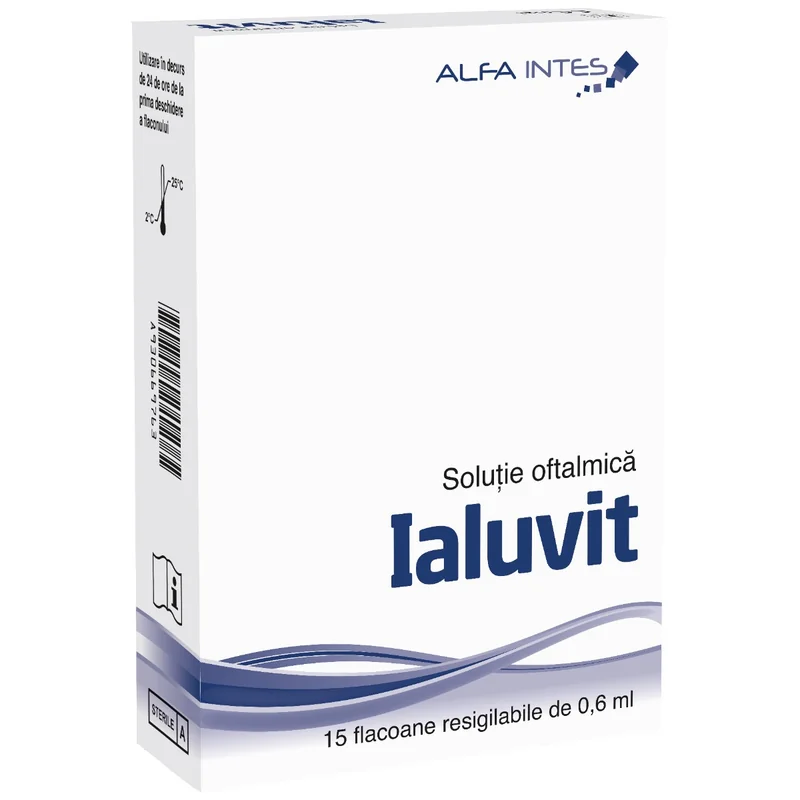 Ialuvit solutie oftalmica, 15 flacoane, Alfa Intes