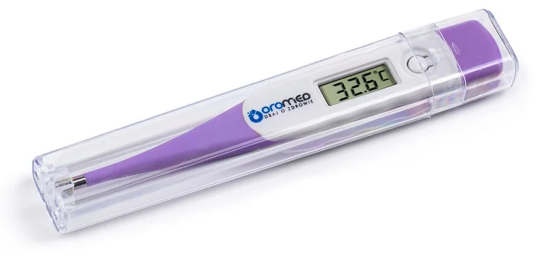 Termometru violet cu capat flexibil, 1 bucata, Oromed 