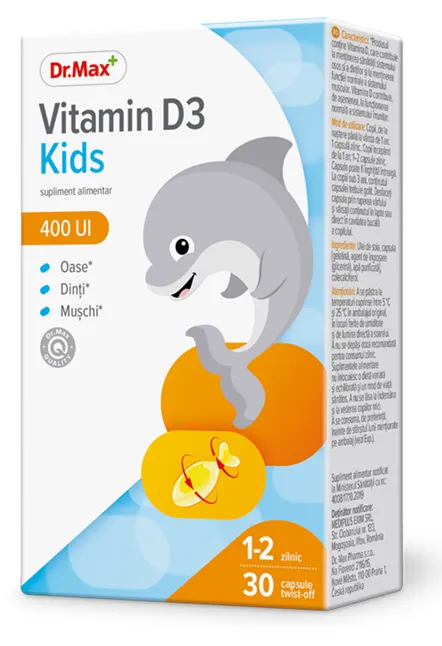 Dr.Max Vitamin D3 Kids, 30 capsule twist-off