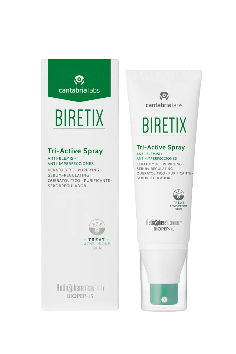 Spray anti-imperfectiuni pentru ten cu tendinta acneica Tri-Active Biretix, 100ml, Cantabria Labs