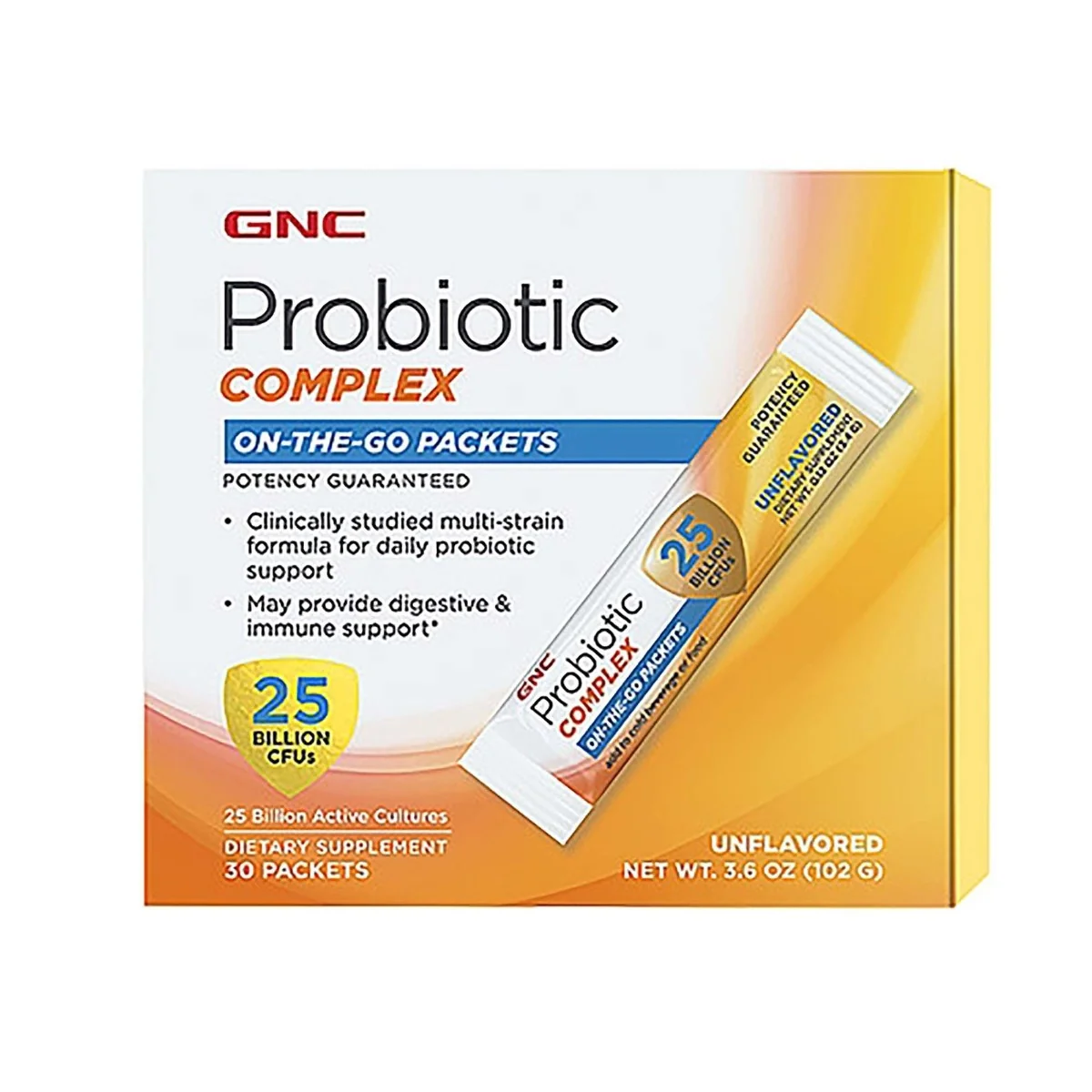 Probiotic Complex 25 Miliarde Culturi Vii, 30 pliculete, GNC