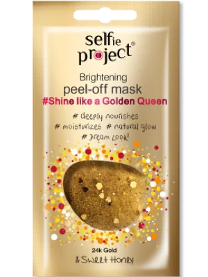 Masca exfolianta si hidratanta Galaxy Shine Like A Golden Queen, 12ml, Selfie Project