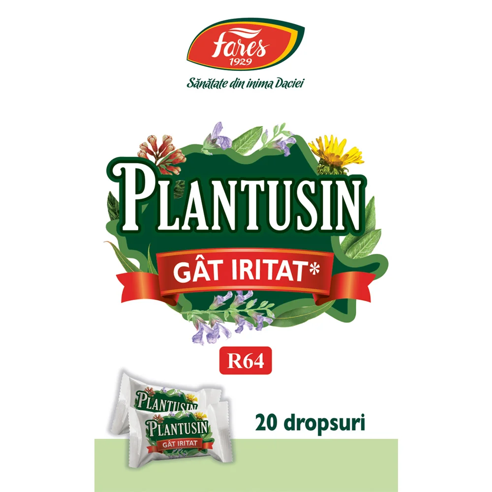 Plantusin gat iritat, 20 dropsuri, Fares