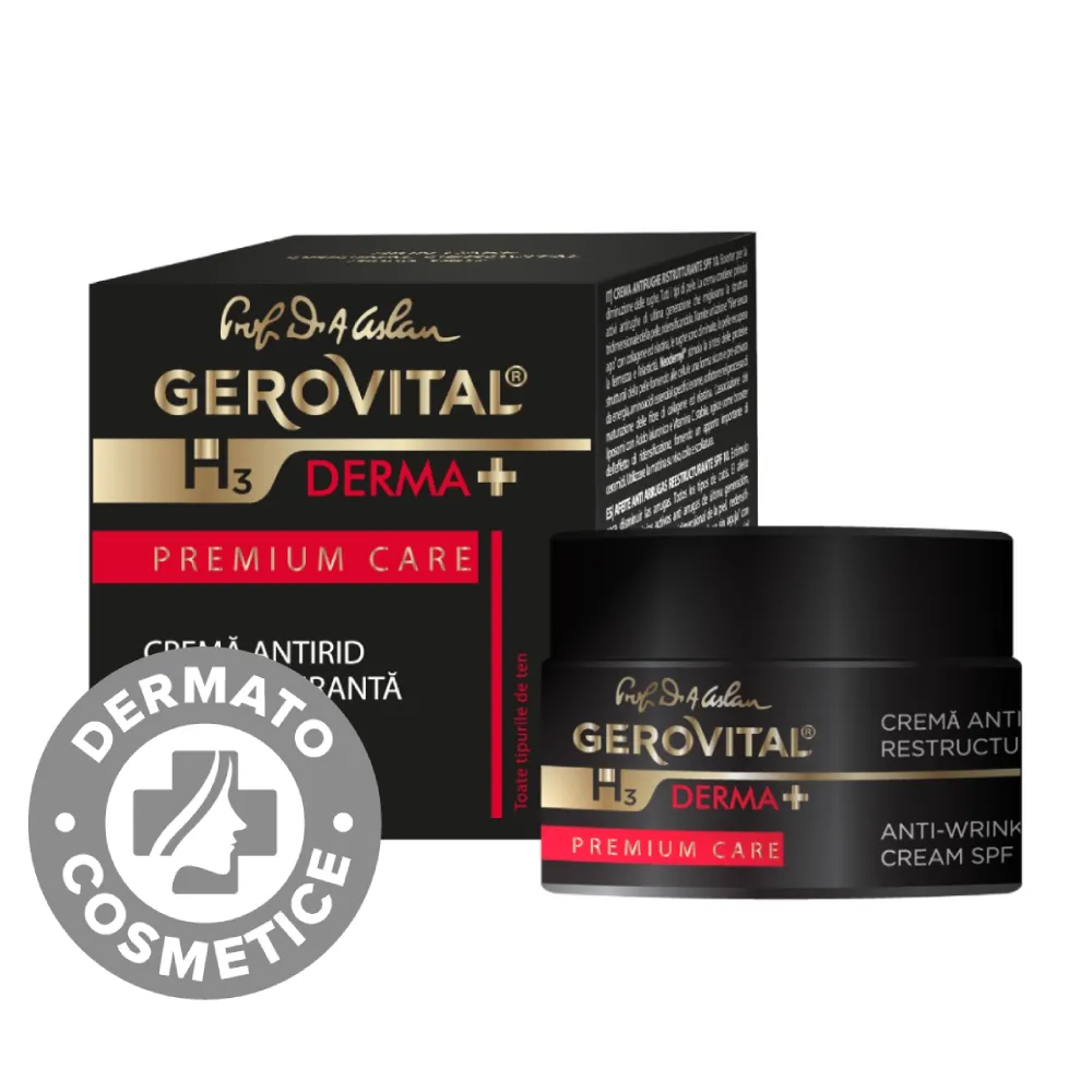 Crema calmanta protectoare H3 Derma+ Premium Care, 50ml, Gerovital 