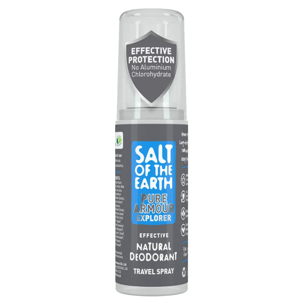 Deodorant pentru barbati Salt Of The Earth Pure Armour Explorer, 100ml, Crystal Spring