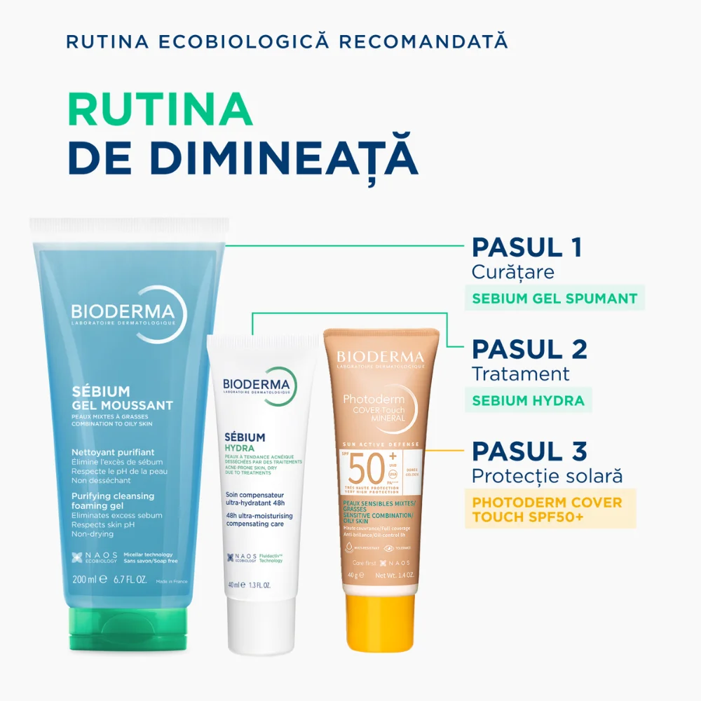 Crema Cover Touch cu SPF50+ auriu Photoderm, 40ml, Bioderma
