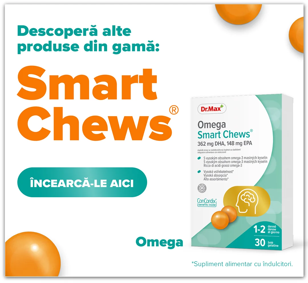 Descopera gama Dr. Max Omega Smart Chews Descopera gama Dr. Max Omega Smart Chews