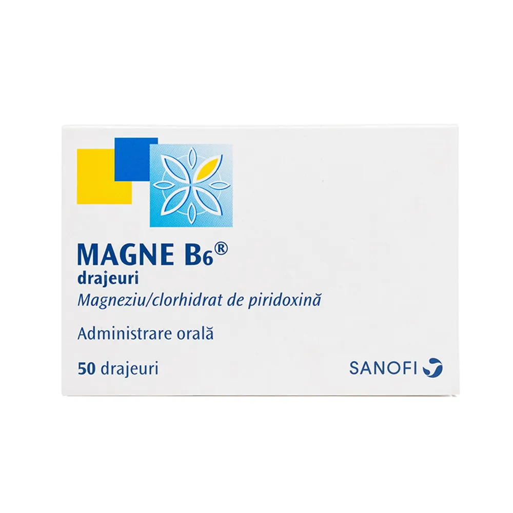 Magne B6, 50 drajeuri, Sanofi