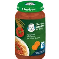 Spaghete integrale cu carne de vita +12 luni, 250g, Gerber