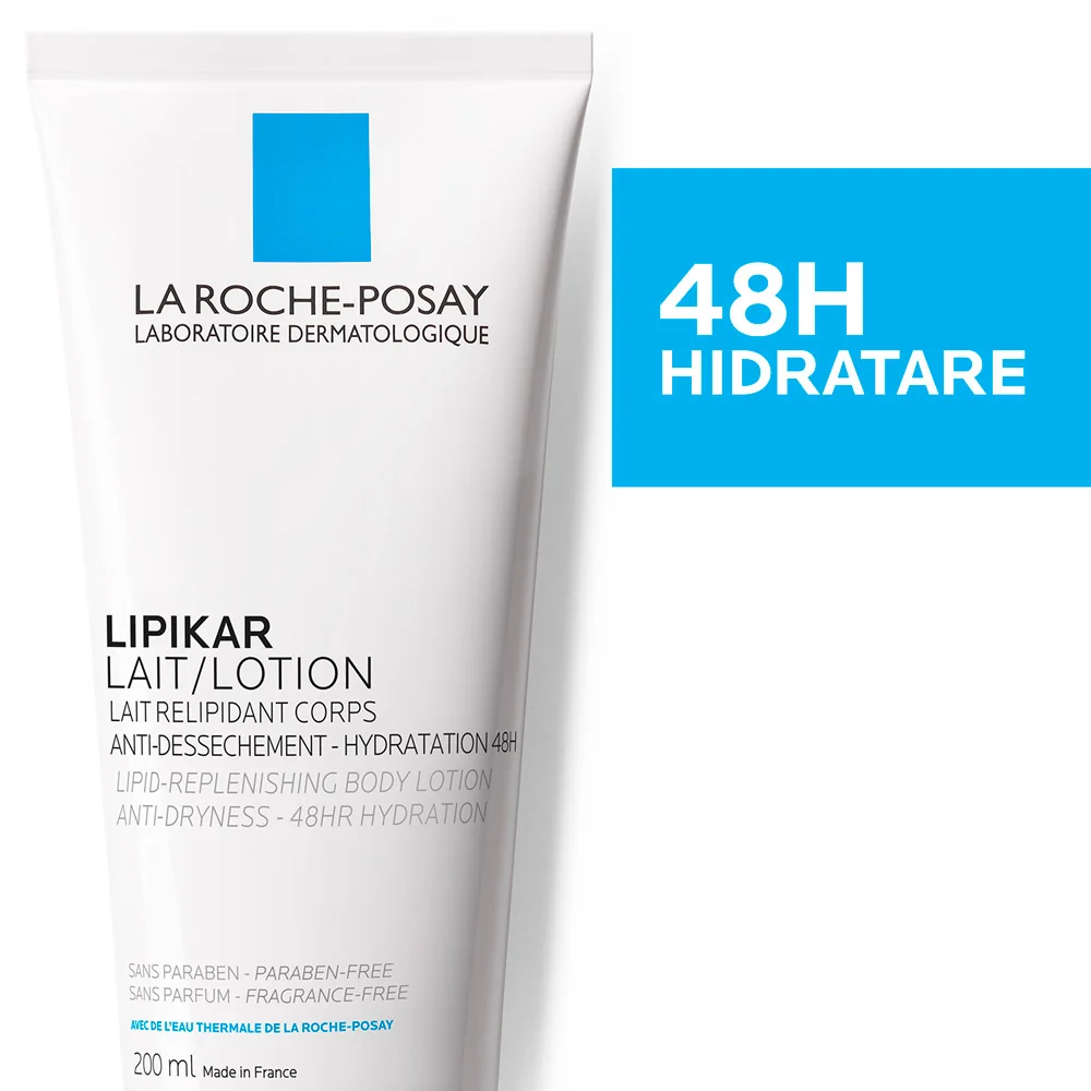 Lapte de corp pentru piele uscata Lipikar, 200ml, La Roche-Posay