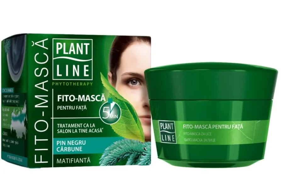 Masca de fata matifianta, 45ml, Plant Line