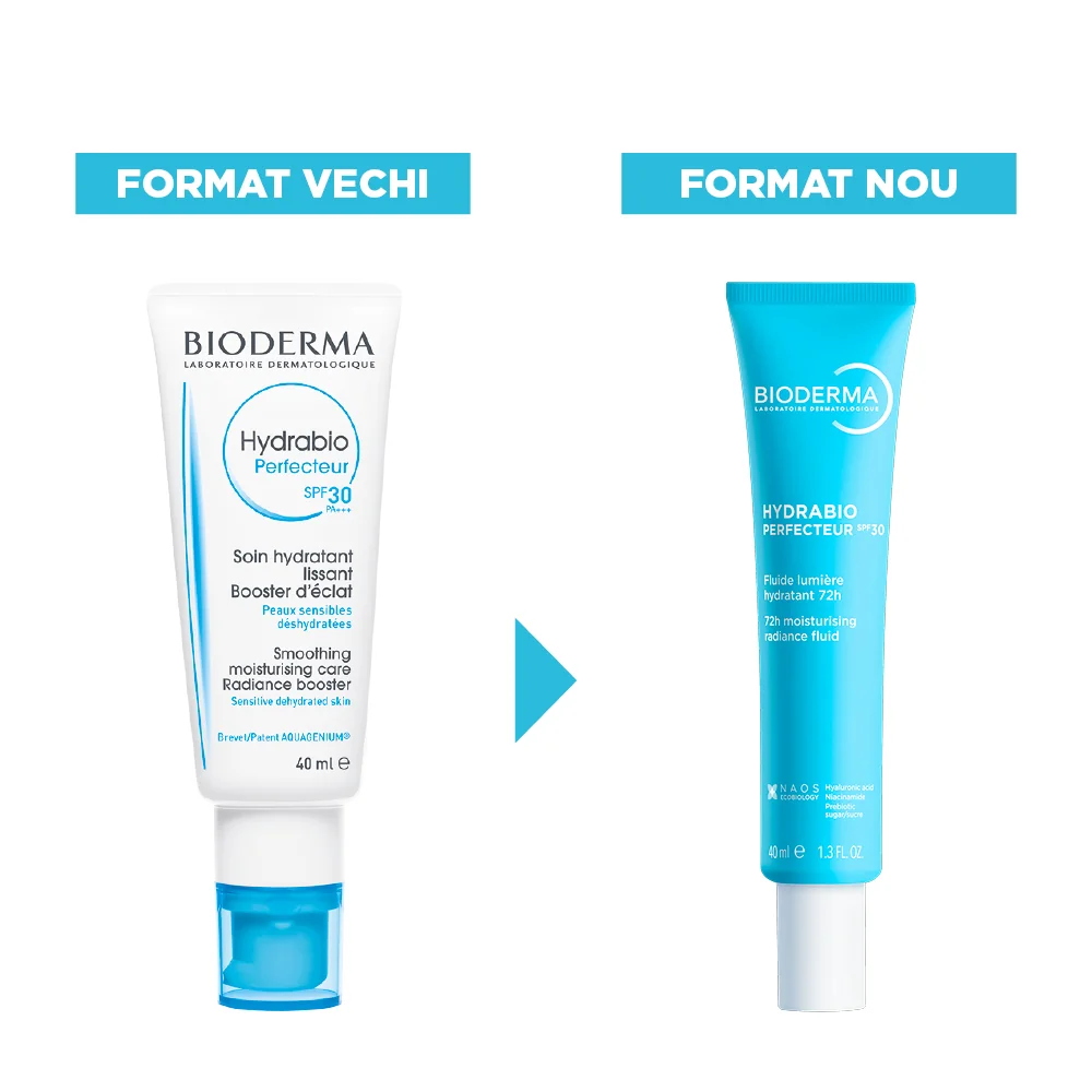 Fluid hidratant cu factor de protectie SPF30 Hydrabio Perfecteur, 40ml, Bioderma