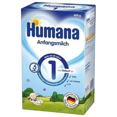 Lapte praf GOS 1, incepand de la nastere, 600 g, Humana