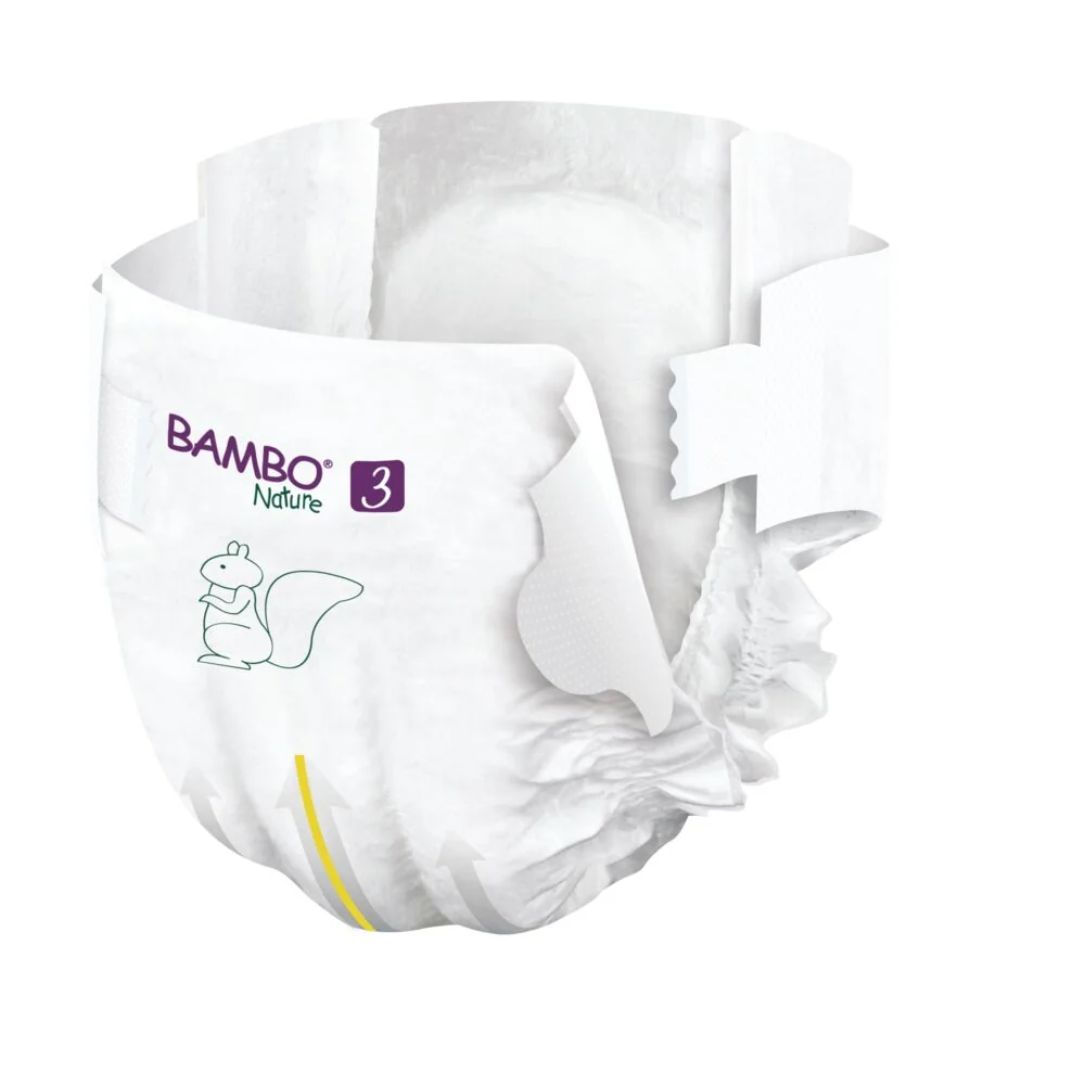 Scutece Ecolabel Tall Nr. 3 pentru 4-8 kg, 52 bucati, Bambo Nature