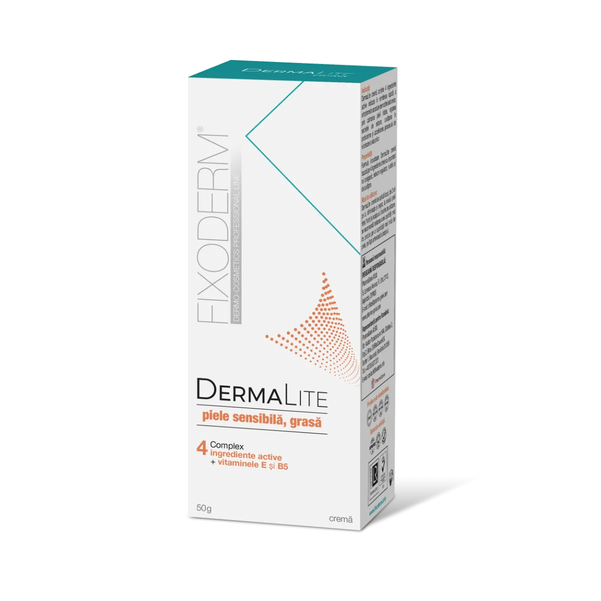 Crema pentru pielea sensibila si grasa DermaLite, 50g, PharmaGenix® 