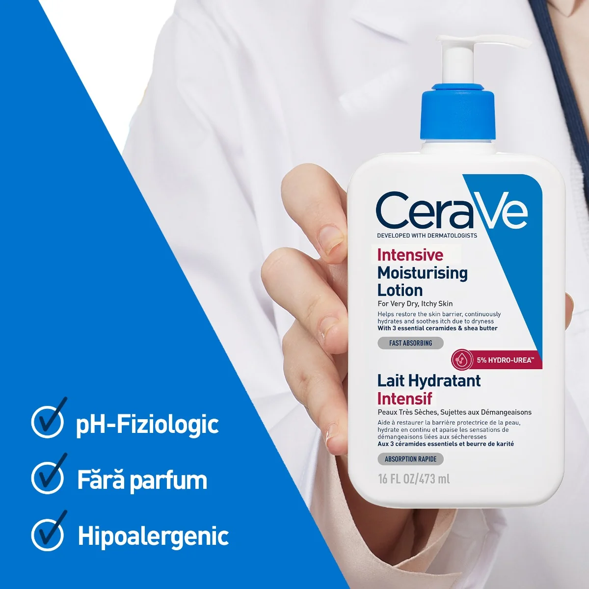Lotiune intens hidratanta pentru fata si corp, 473ml, CeraVe