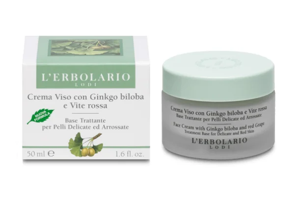 L'Erbolario Crema de fata cu ginkgo biloba si struguri, 50ml
