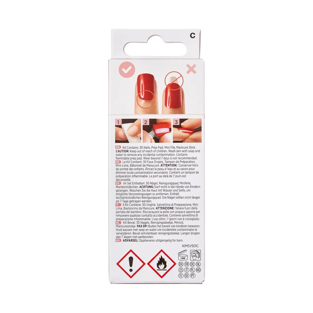 Unghii false imPress Evanesce Short Oval, 30 bucati, Kiss