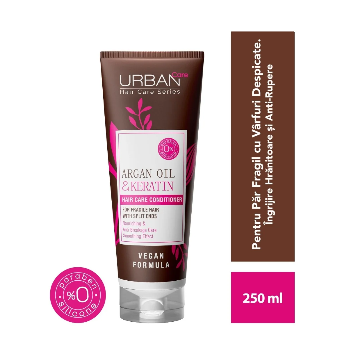 Balsam de par cu ulei de Argan si Keratina, 250ml, Urban Care