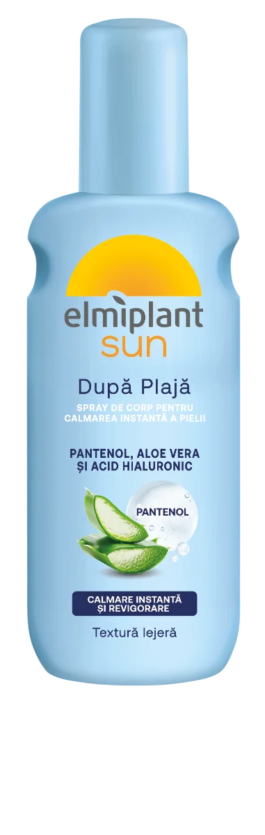 Spray de corp pentru calmarea pielii dupa plaja, 200ml, Elmiplant
