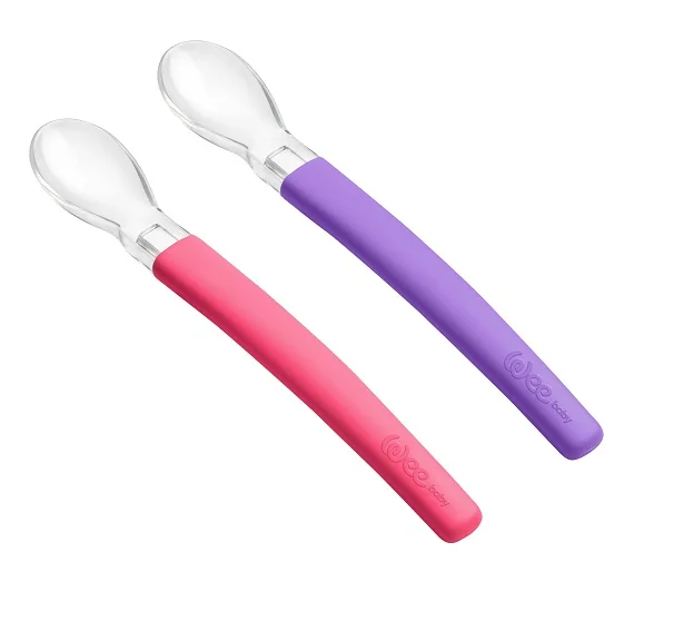 Lingurite de silicon pentru bebelusi, 2 bucati, Wee Baby