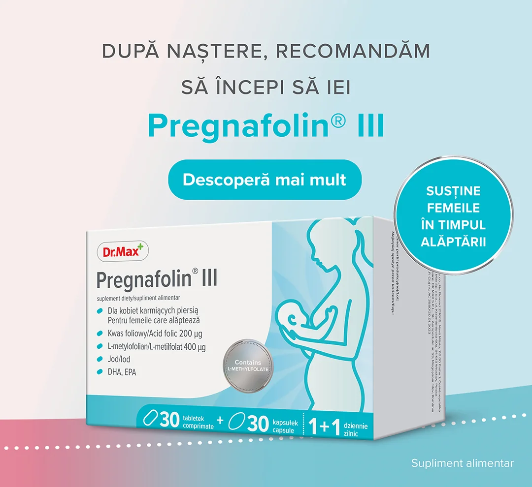Dr. Max Pregnafolin III, 30 comprimate filmate + 30 capsule moi Dr. Max Pregnafolin III, 30 comprimate filmate + 30 capsule moi