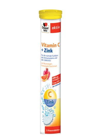 Vitamina C+Zinc, 15 tablete efervescente, Doppleherz