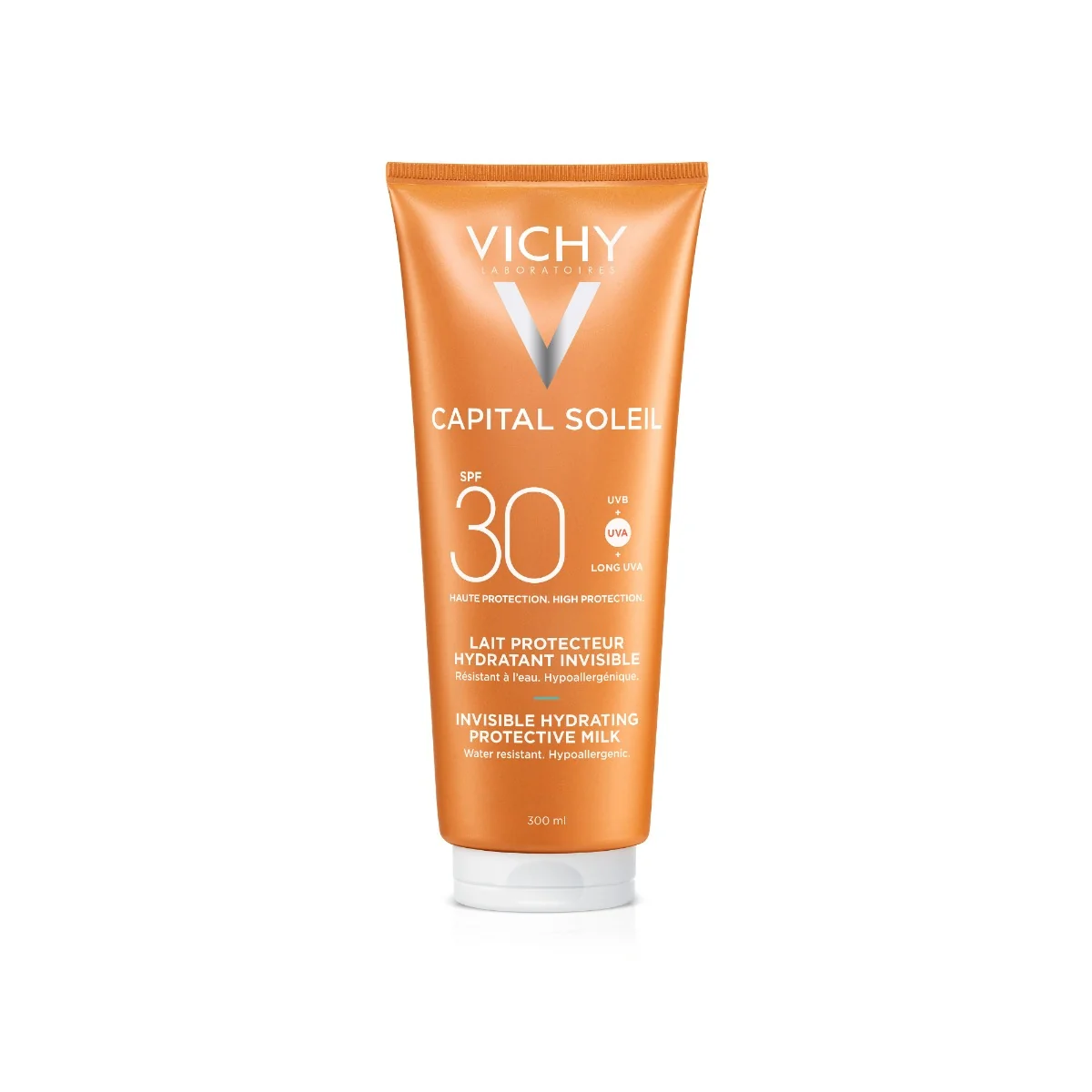 Lapte hidratant pentru protectie solara SPF 30 pentru fata si corp Capital Soleil, 300ml, Vichy