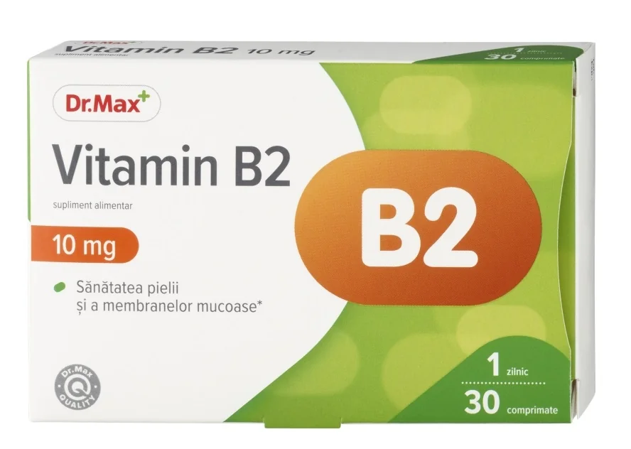 Vitamina B2 10mg, 30 comprimate filmate