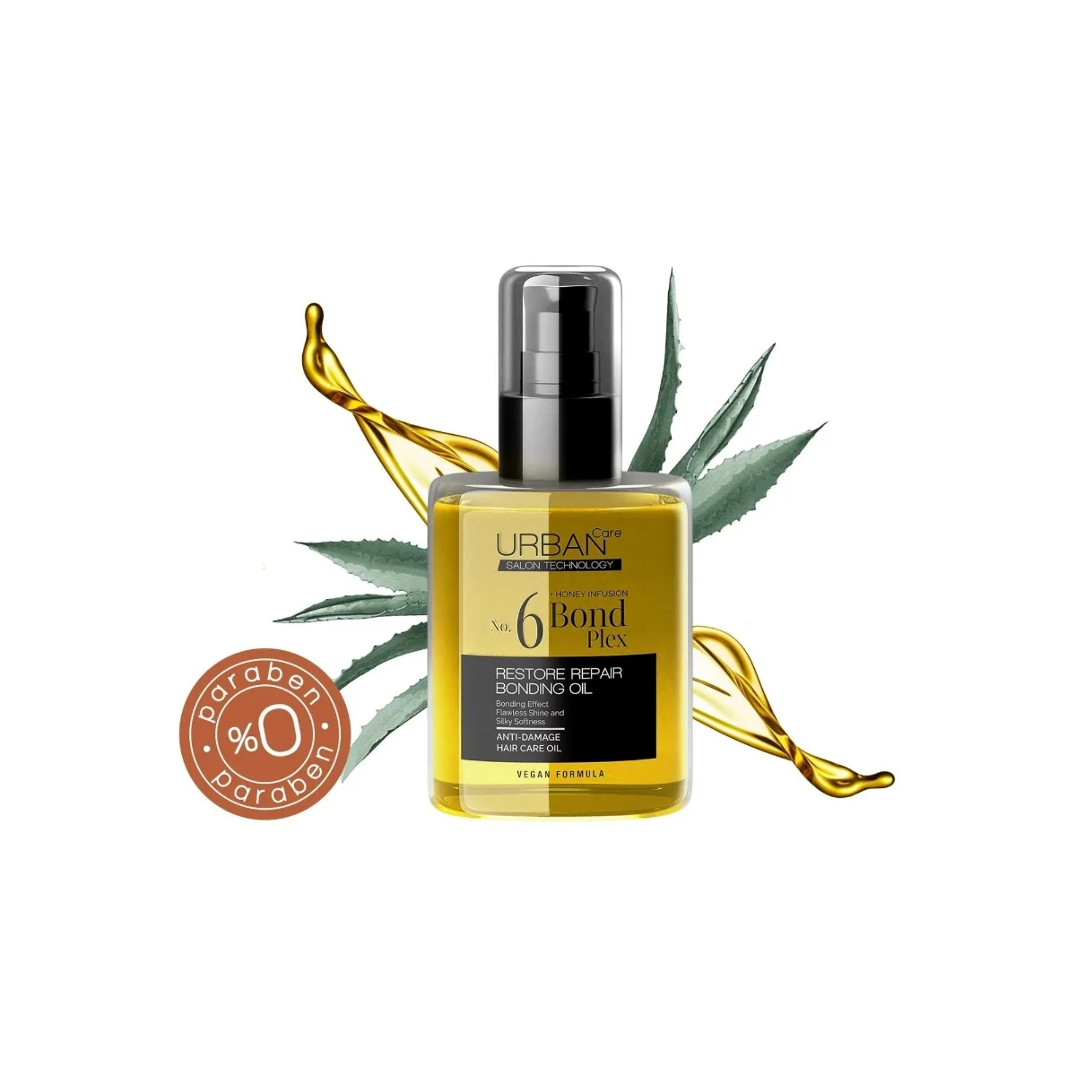 Ulei de par pentru reparare si restaurare Bond Plex No. 6, 100ml, Urban Care