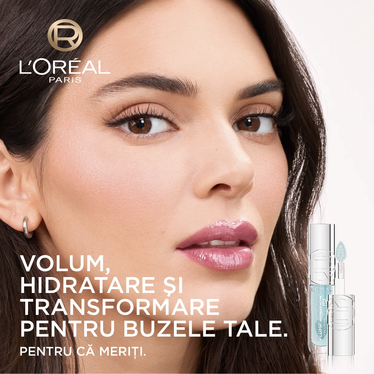 Ulei pentru buze cu efect de Volum Plump Ambition Nr. 113 Cristal Ice, 5ml, L'Oreal Paris
