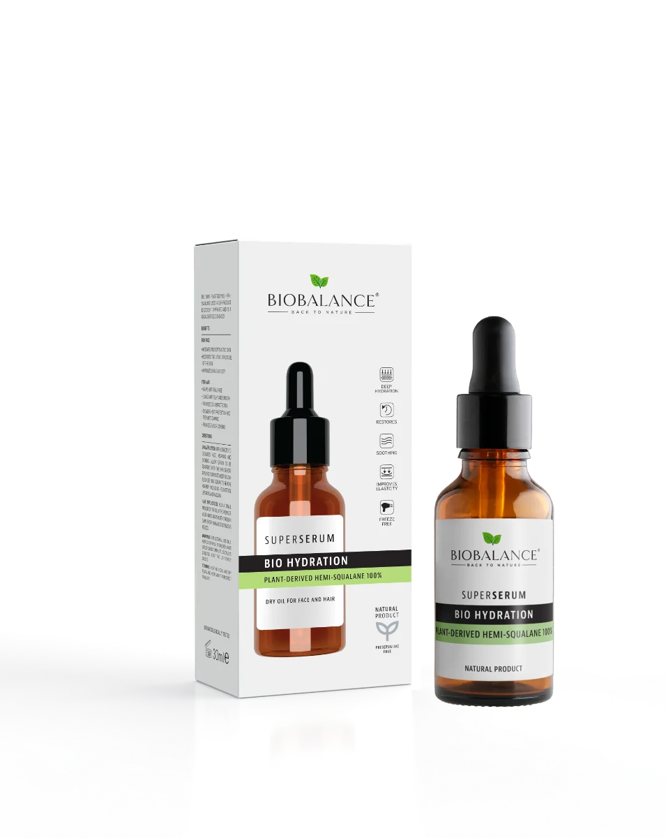 Ser de fata Bio Hydration Plant-Derived Hemi-Squalane 100% Dry Oil, 30ml, Bio Balance