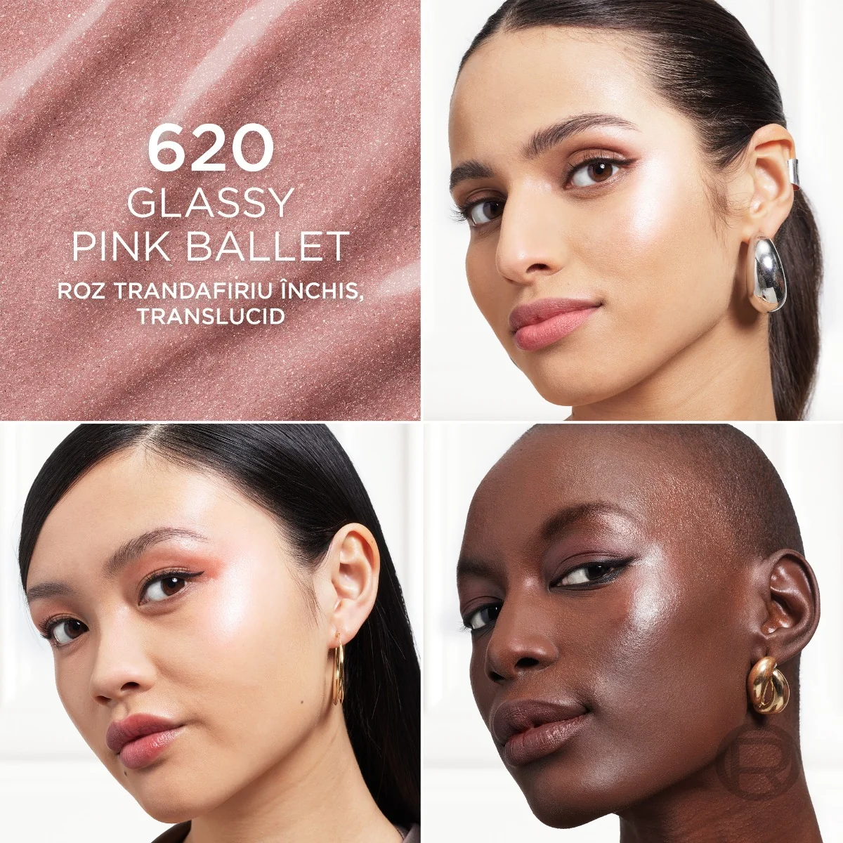 Baton iluminator multifunctional 620 Glassy Pink Ballet, 5g, L'Oreal Paris 