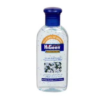 Gel antibacterian pentru maini cu vitamine si glicerina Blue Flowers, 110ml, HiGeen 