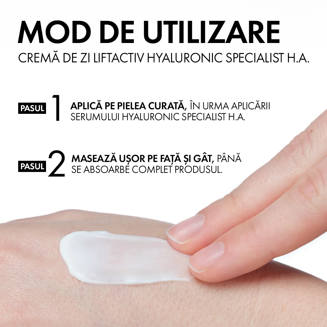 Crema de zi lifting si fermitate SPF 30 pentru toate tipurile de ten Liftactiv H.A., 50ml, Vichy